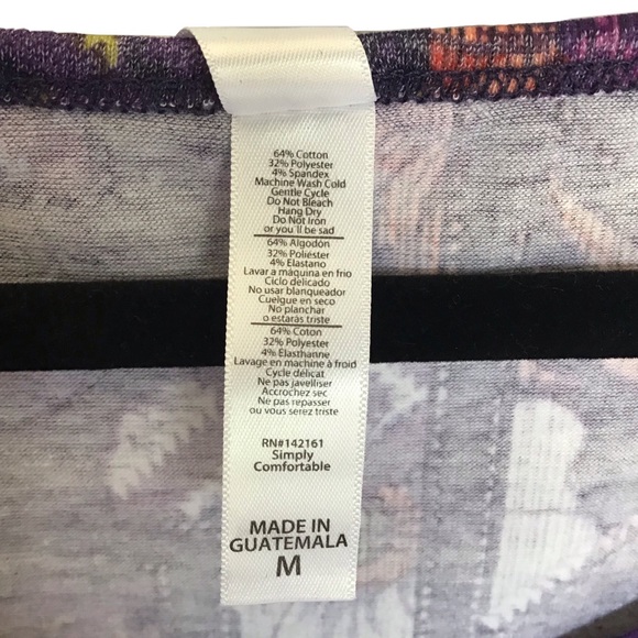 Lynnae Abstract Floral & Striped Long Sleeve Top - Picture 4 of 5